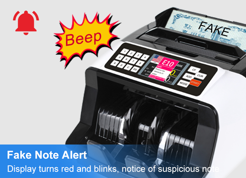 Dual Display Money Counter with UV/MG/IR Detection